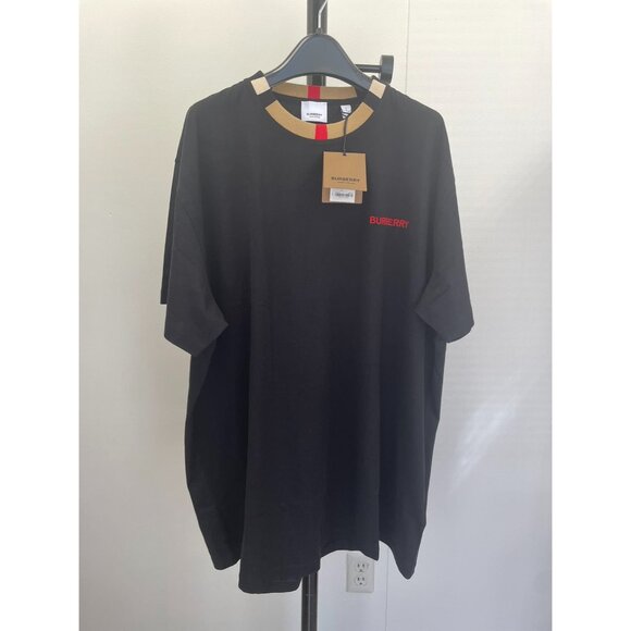 Burberry Jayson Icon Stripe Crewneck T-Shirt Black L 8078114 - Picture 2 of 8